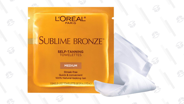 L’Oreal Sublime Bronze towelettes are one of the most convenient ways to get a glow, and won’t leave as much residue on your hands as other options.